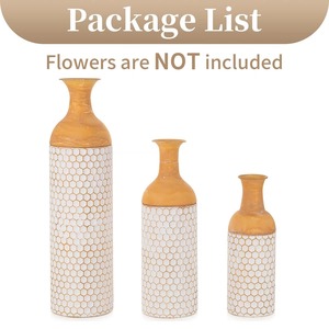 Vase Simple noir avec détails en or parfait pour le bureau d'étude de la chambre salon salon et cadeau créatif ou utilisation décorative - Product Image 5