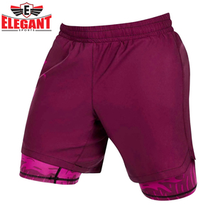 Short de gymnastique Bonne vente Haute qualité Faites votre propre nouvelle arrivée Logo de personnalisation Short d'entraînement à double couche par Elegant Sports - Product Image 4