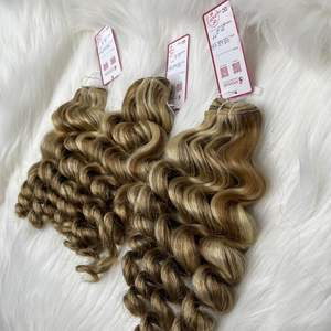 Prix usine 20 pouces Remy cheveux Wefting Machine Piano couleur corps cheveux ondulés couture trame haute qualité Extensions de cheveux humains - Product Image 5