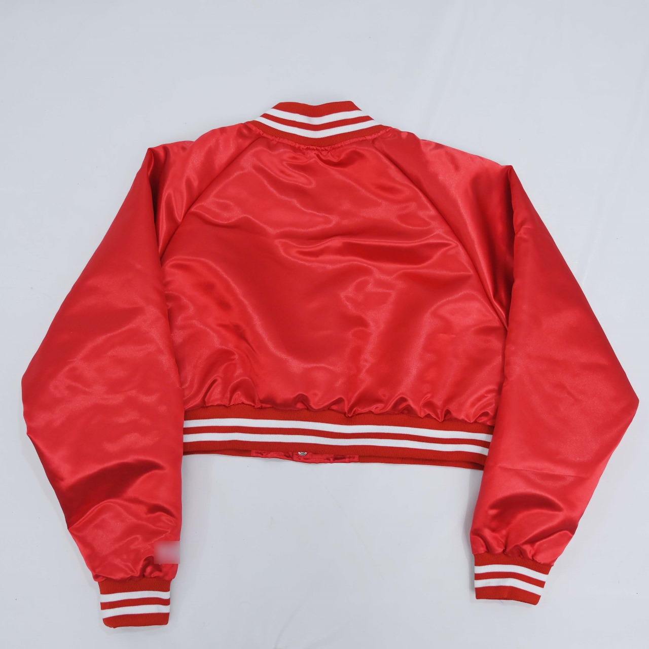 High Quality Satin Polyester Women's Light Bomber Jacket Solid