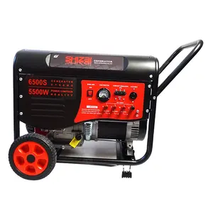 China supplier portable super silent camping generator set 6500S three-phase 5KW manual gasoline generators