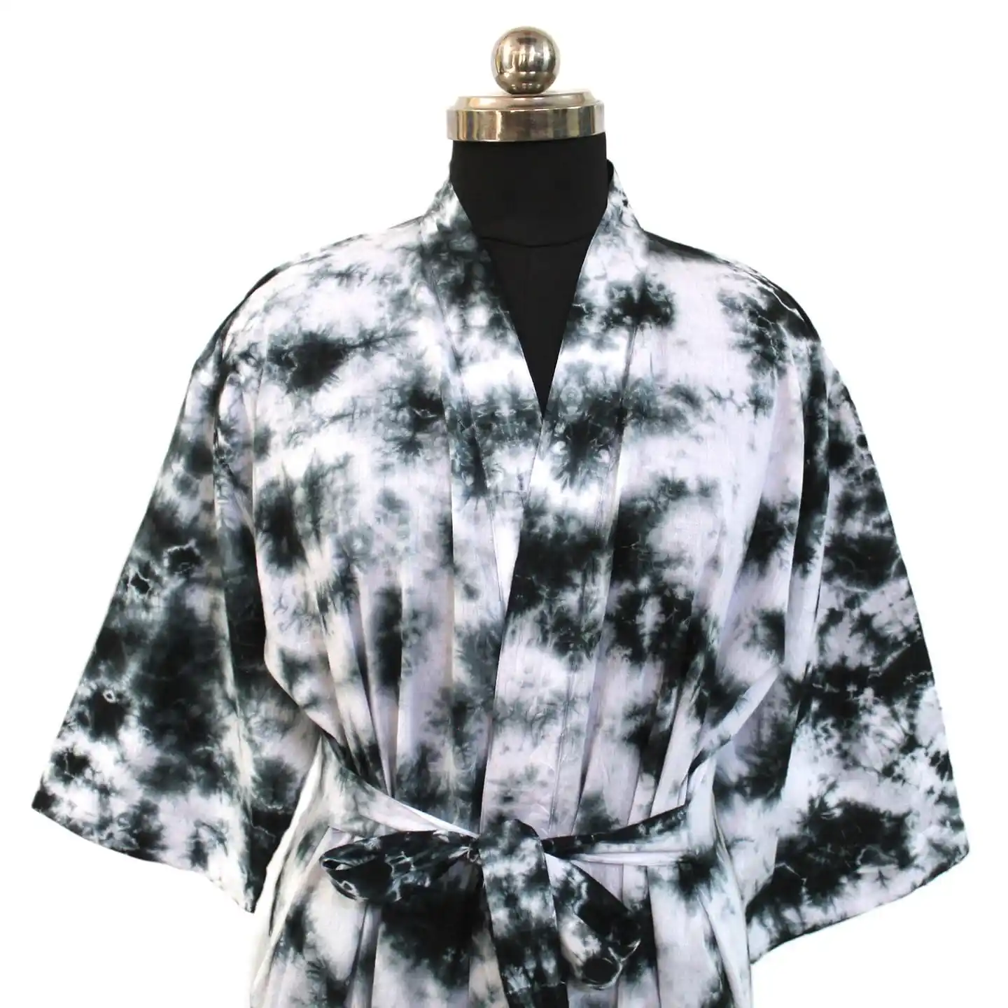 Nieuwe Indian Tie Dye Handgemaakte Kaftan Kimono Badjas Dames Kimono One Size Vintage Kimono Hele Verkoop Prijs India