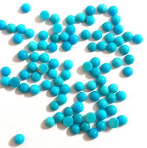 พลอยเทอร์ควอยซ์ทรงกลมทรงแบนหลังเบี้ยสำหรับทำเครื่องประดับอัญมณีทรงหลวมคุณภาพระดับ AAA เทอร์คอยส์นอนหลับ - Product Image 5