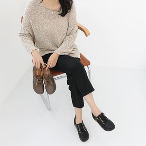 [JSHOE] Zapatillas Deportivas de Plataforma con Cordones de Cuero Vacuno, 5.5cm, Ligeras, Cómodas y Casuales - Product Image 5