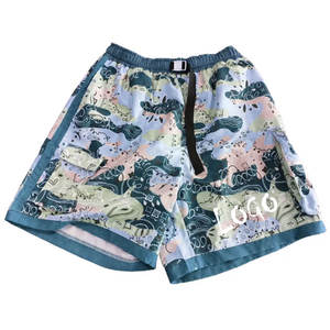 Pantalones Cortos de Natación de Doble Capa Transpirables de Spandex/Poliéster con Bolsillos con Cremallera de Secado Rápido para Correr - Precio Mayorista - Product Image 1