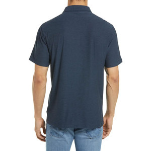 Chemise de golf unisexe de haute qualité, OEM ODM, respirante, à manches courtes, couleurs unies, éco-responsable, en Spandex/Coton - Product Image 5