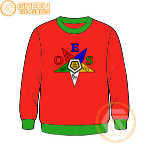 Orden personalizada de la estrella del Este Sudadera bordada de lana de algodón Suéter de alta calidad Ropa griega OES Sudaderas - Product Image 3