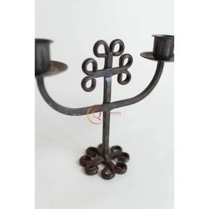 Top Selling Deluxe Quality Handmade <b>Black</b> Table Top <b>Candelabra</b> Unique Candle Jar 2 Arms for Weddings Christmas Wholesale - Product Image 3