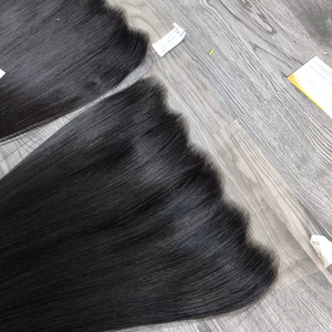 Peluca de Cabello Humano Virgen con Frente de Encaje HD 13x6, Nudos Individuales, Cutícula Alineada, Sin Remy, Liso, Extensiones de Cabello Humano Dobles Hechas a Máquina - Product Image 1