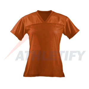 Maillot de football américain pour femme, respirant, à manches courtes, personnalisable, pour les performances de jour de match. - Product Image 1