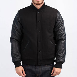 Meilleur Design Logo Personnalisé Impression Hommes Varsity Veste 100% Toile Matériel Col Montant Avant Prix Raisonnable Service OEM - Product Image 1