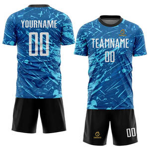Uniformes de Fútbol Personalizados al por Mayor de Alta Calidad con Tela 100% Poliéster Elástica y Transpirable, Colores y Logotipos Personalizados para Todas las Temporadas - Product Image 1