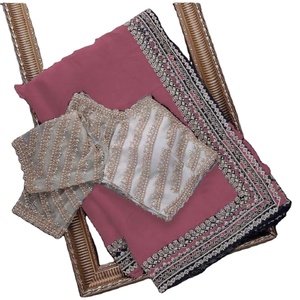 2024 nuevo diseñador de tendencia Heavy Georgette Saree para damas Rich Look Fantasy Party Wear Modern Indian Ethnic Outfit para boda - Product Image 1