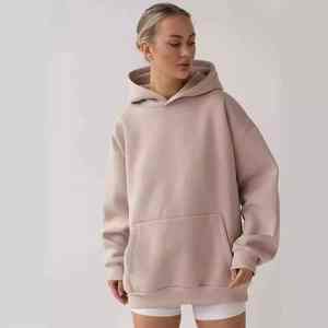 Sudaderas Extra Grandes de Invierno para Mujer, Fabricación al por Mayor, 100% Algodón, Felpa, Ecológicas, Resistentes al Viento, Hombros Caídos, Personalizadas en la Parte Delantera - Product Image 1