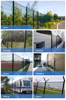 Clôture en fil métallique soudé incurvé 3D, panneau de treillis métallique courbé 3D, clôture de jardin de sécurité extérieure à domicile avec cadre en fer, matériau métallique en PVC