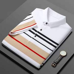 Venta caliente a rayas Casual de talla grande para camisa para hombres nueva tendencia de moda Golf transpirable secado rápido 2025 - Product Image 5