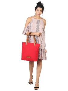 กระเป๋าถือผ้าใบหนาพิเศษสำหรับผู้หญิงกระเป๋าถือหนังสีทึบเปิดซิปปิดทนทานสำหรับฤดูใบไม้ร่วง - Product Image 6