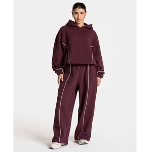 Conjunto Deportivo Personalizado para Mujer, Sudadera Holgada con Capucha y Pantalones Deportivos con Bolsillo, Conjunto de 2 Piezas para Ropa Deportiva Informal para Mujer - Product Image 4