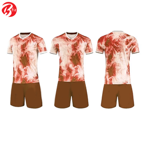 Conjunto de Camiseta de Fútbol para Adultos, Personalizada, de Alta Calidad, Transpirable, Ligera, de Manga Corta, Estampada, con Corte Automatizado, Superventas - Product Image 5