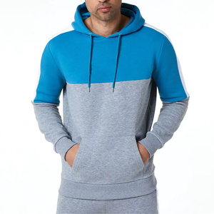 Sweat à capuche zippé et pull respirant doublé polaire pour homme en coton/bambou/polyester, coupe classique - Product Image 1