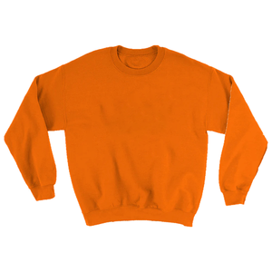 Sudadera de algodón naranja 100% personalizada, cuello redondo de gran tamaño, bordado de chenilla, letras, tema universitario, Parte delantera deportiva de invierno informal - Product Image 1