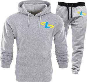 Survêtement coupe-vent solide d'hiver personnalisé pour hommes-Vente en gros Ensemble de joggings décontractés avec capuche respirante - Product Image 6