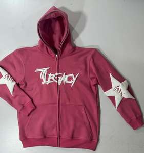 Sudadera con Capucha de Diseño Moderno, Nueva Llegada, Calidad Premium, Estampado Puff, Estilos Unisex, Personalizable, Cremallera Completa, Precio Responsable - Product Image 2