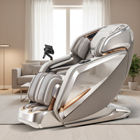 Sillón de Masaje Corporal Completo Ultra 4D con Riel SL, Gravedad Cero, Estiramiento Tailandés, Airbag para Piernas, Rodillo para Pantorrillas, Rodillo para Pies, Calefacción y Control por Voz con IA