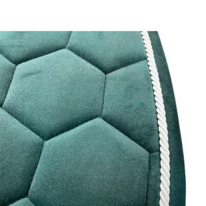 Set di imbottiture da sella per cavalli di colore <span class=keywords><strong>verde</strong></span> velluto personalizzabili comoda fodera in tessuto per la cura degli equini forniture per l'equitazione - Product Image 2