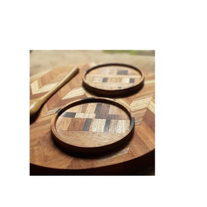 Posavasos de madera de calidad superior más vendidos, Bandejas para servir ecológicas con logotipo personalizado - Product Image 4