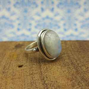 925เงินสเตอร์ลิงทันสมัยทันสมัยสำหรับงานแต่งงานแหวนหมั้นแหวนสัญญาพลอยมูนสโตนประดับเพชรงานปาร์ตี้ - Product Image 1