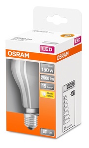 Lámpara LED estándar para reequipamiento, vidrio esmerilado, 16W, 2700K, 2500Lm (Osram 305014) - Product Image 1