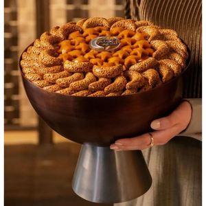 Bol de service en chocolat pour mariage, présentoir à chocolat, bol rond en métal doré fait à la main de qualité supérieure, bol de service pour bonbons, bon prix - Product Image 6