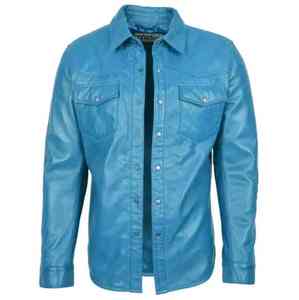 Camisas de Cuero Genuino de Diseño Personalizado Ajustable, Color Sólido, Más Vendidas, Transpirables, para Hombre, para Impresión Personalizada - Product Image 3