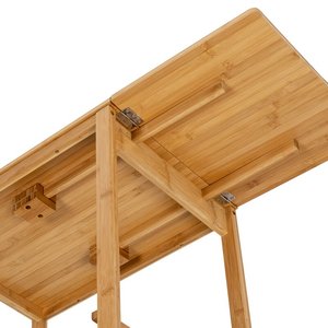 KIBamboo KIB008 Modern Design <b>Oak</b> Mobile Kitchen Shelf with Wheels 38x56x96cm - Product Image 6