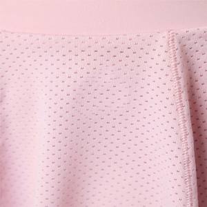 กระโปรงผ้าโพลีเอสเตอร์สำหรับผู้หญิงกระโปรงสีชมพูเอวสูงลายตาข่ายแบบรัดกล้ามเนื้อแบบ100% - Product Image 5