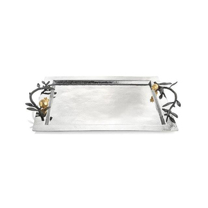 ถาดเสิร์ฟอาหาร,ถาดเสิร์ฟอาหารทำจากไม้และเรซินอเนกประสงค์พร้อมด้ามจับโลหะ - Product Image 5