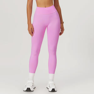Nouveau concepteur femmes taille haute Compression Yoga entraînement athlétique froissé dos bout à bout sans couture Yoga Leggings - Product Image 5