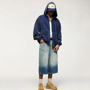 Sweat à capuche unisexe surdimensionné vintage en coton 100% de haute qualité, lavé à l'acide, personnalisable, délavé - Product Image 3