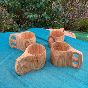 Tasse à bière en bois faite à la main chope en bois chope à bière en bois nouvelle tasse de vente chaude pour la maison hôtel - Product Image 3