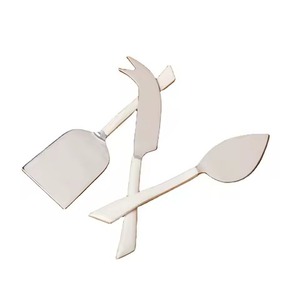 Elegante Juego de Cuchillos para Queso con Mango de Hoja, Acabado Dorado, Cubiertos de Acero Inoxidable de Lujo, Aptos para Lavavajillas, Ecológicos para Recepciones - Product Image 6