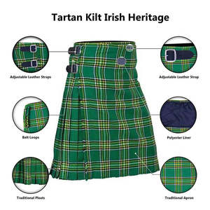 Nuevos Kilts de Tartán Personalizados al por Mayor, Transpirables, Cómodos, Talla Adulto, Unisex, de Alta Calidad - Product Image 6