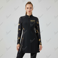 Robe légère, respirante et durable, à motifs floraux, de couleur personnalisée, pour femmes musulmanes, haut modeste, vêtements de sport modestes, couverture tricotée