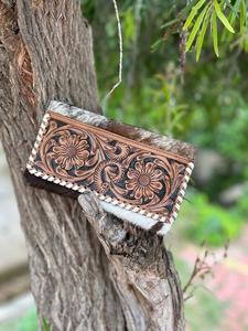 คลัทช์หนังขนเฟอร์เครื่องมือสีสำหรับผู้หญิงใหม่สไตล์ตะวันตกกระเป๋าเงินหนังเครื่องมือขายดีกระเป๋าสตางค์ที่ไม่ซ้ำใคร - Product Image 3