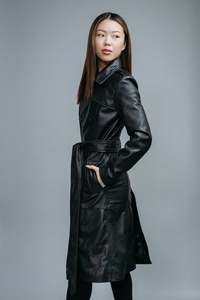Chaquetas de Punto de Cuero Genuino para Mujer, Nuevas y Elegantes para Invierno, Transpirables, Impermeables, Resistentes al Viento, Reversibles y Estampadas, Precio de Fábrica - Product Image 2