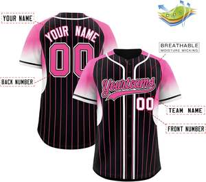 Venta al por mayor personalizado béisbol Jersey fabricante abotonar sublimado malla Softball camisas pedidos al por mayor con aparejos de sarga nombres - Product Image 2