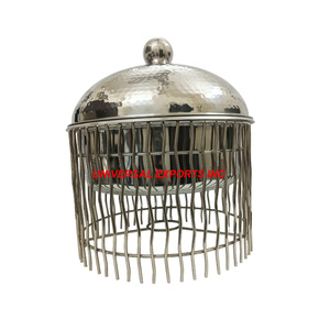 Calentador de alimentos de metal decorativo, cazuela de diseñador hecha a mano de calidad superior, olla caliente de metal elegante clásica - Product Image 6