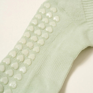 Biểu Tượng Tùy Chỉnh Thoáng Khí Crew Pilates Grip Vớ Phụ Nữ Jacquard Văn Bản 'Hít Thở Hàng' Sử Dụng Hàng Ngày Cuff Trang Trí Bán Buôn - Product Image 2