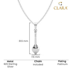 Collier pendentif en argent pur 925 pour hommes et garçons, tendance, forme géométrique boule, plaqué rhodium, zircon, diamant, perle, chaînes en or rose - Product Image 5