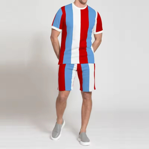 Ensemble deux pièces confortable et respirant pour homme : T-shirt à manches courtes et short de loisirs, style streetwear, collection été 2026, vente chaude - Product Image 1